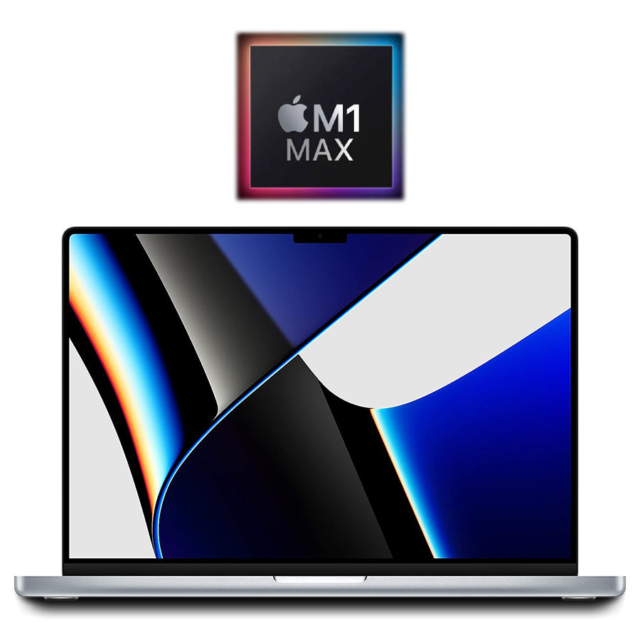 2021 Apple MacBook Pro 16.2" Core M1 Max 3.2GHz 10-Core CPU/24-Core GPU 64GB RAM 1TB SSD - Silver (Renewed)