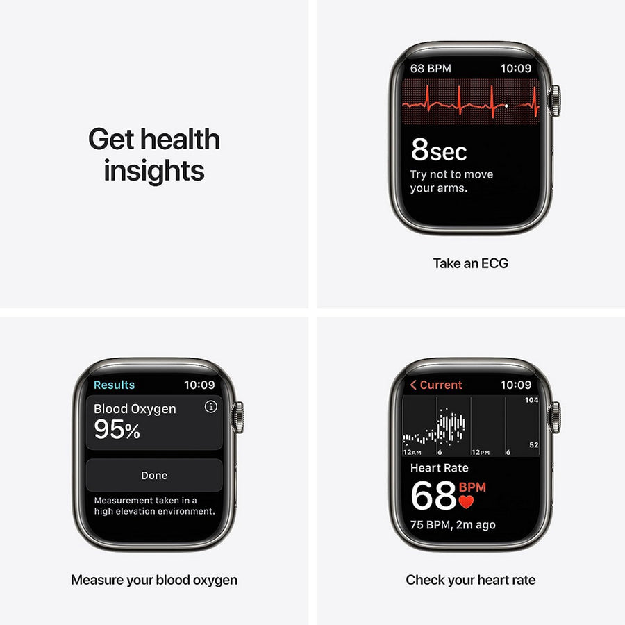 Apple Watch Series 7 45mm GPS/Cellular Steel (Graphite) w/Blue Band
