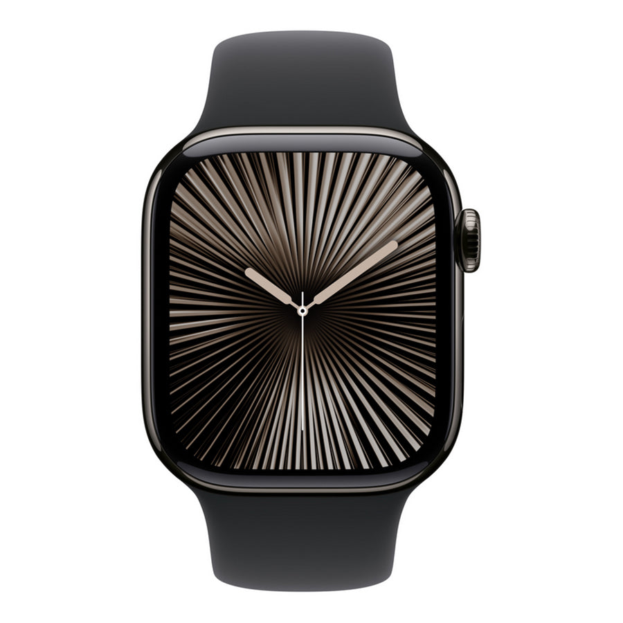 Apple Watch Series 10 42mm Cellular (Slate) w/M-L Black Band - 4WXH3LW/A