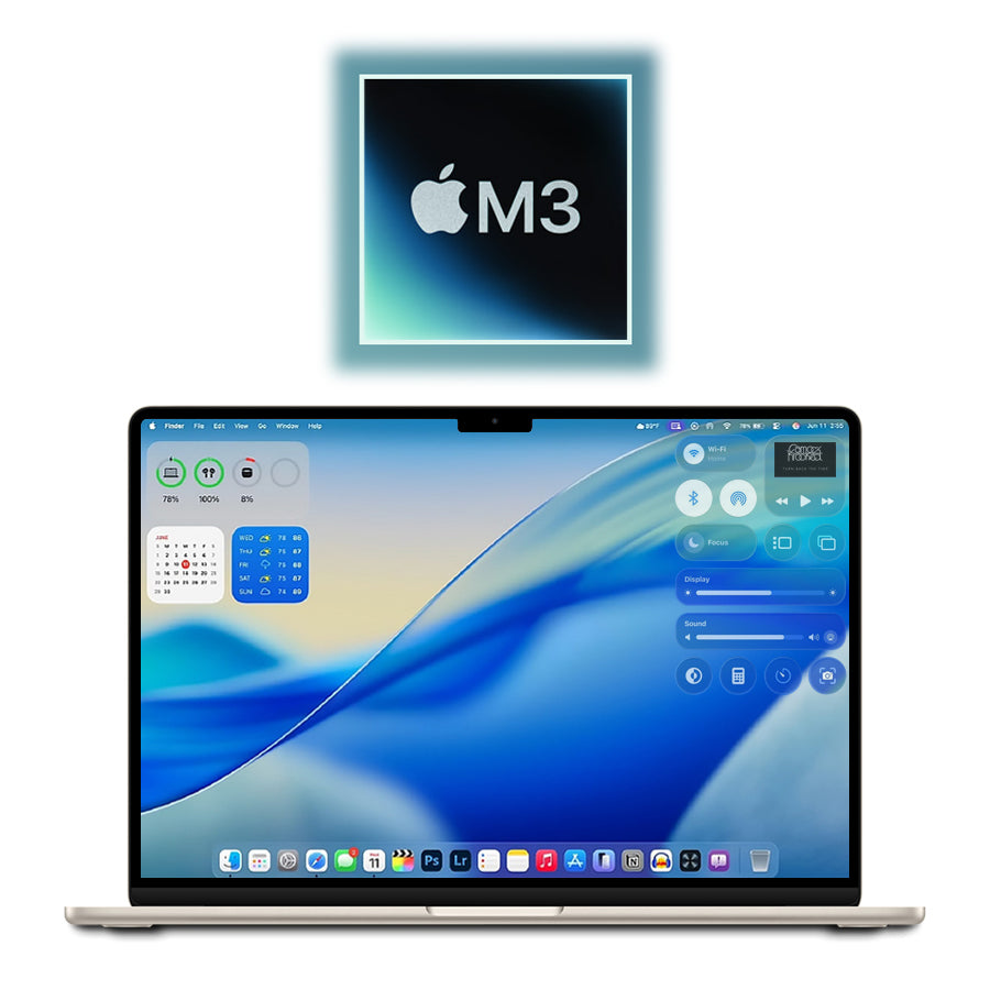 2024 Apple M3 MacBook Air 15" 90%+ 4.05GHz/16GB/512GB SSD 10-Core GPU (Starlight) A3114