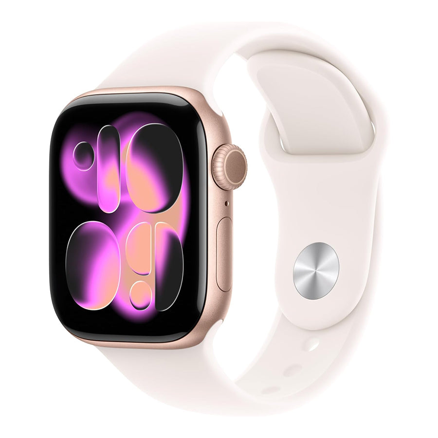 Apple Watch Series 11 - Cellular 42mm Aluminum w/White Band (Rose Gold) 90%+ Battery
